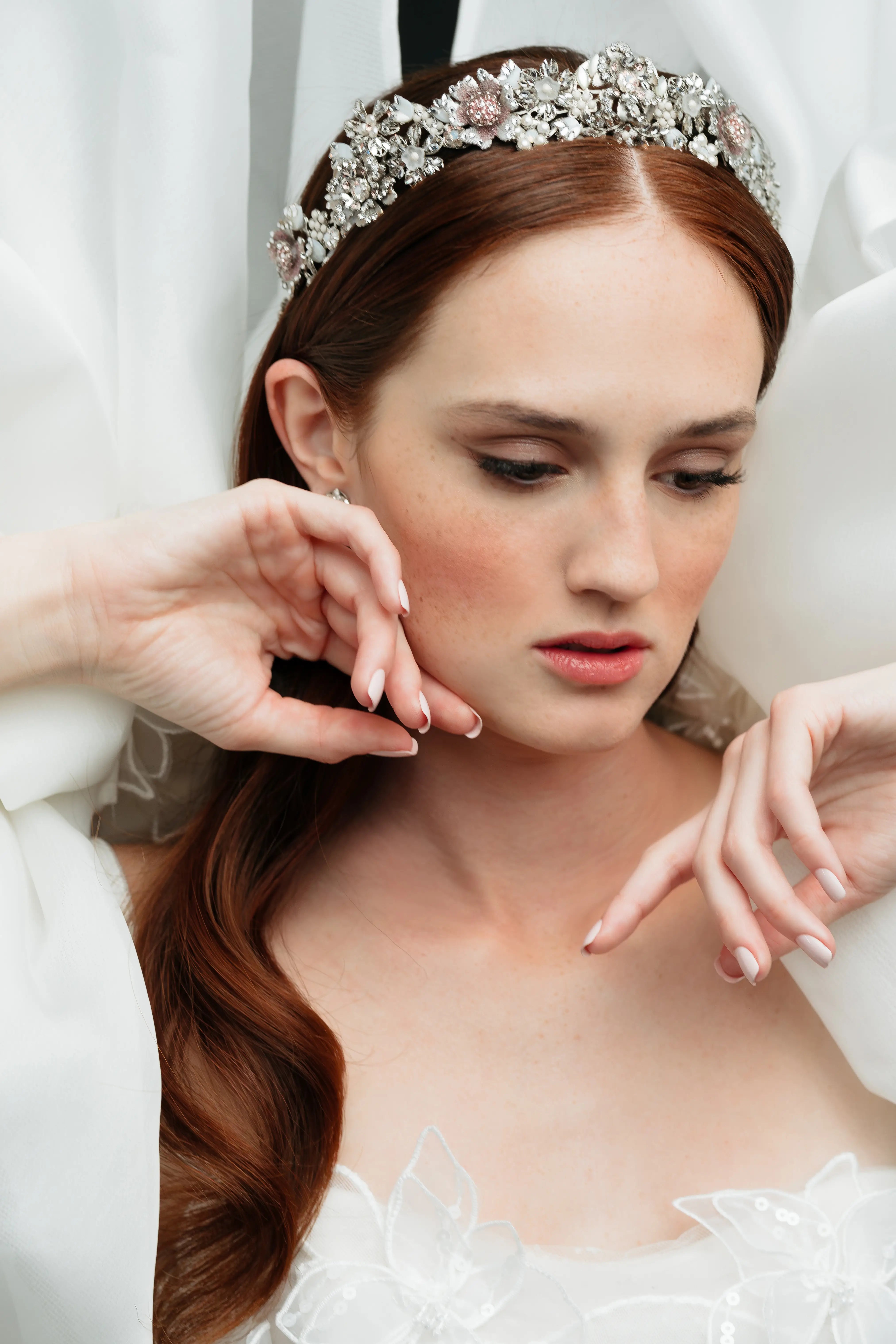 Bliss Crown - Elegant Floral Hair Vine Headband for Women, Perfect for Weddings, Prom, Parties & Special Occasions