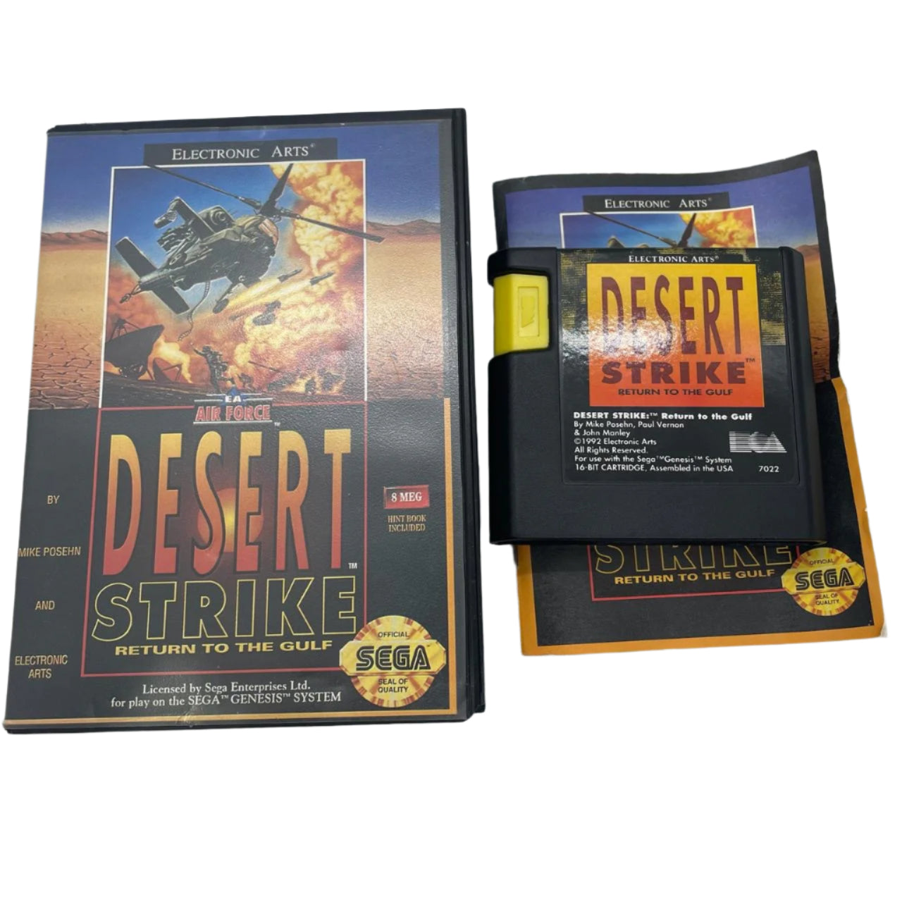 Desert Strike - Sega Mega Drive Retro Video Game with Original Manual (PAL Version) - Perfect for Classic Gaming Enthusiasts & Collectors