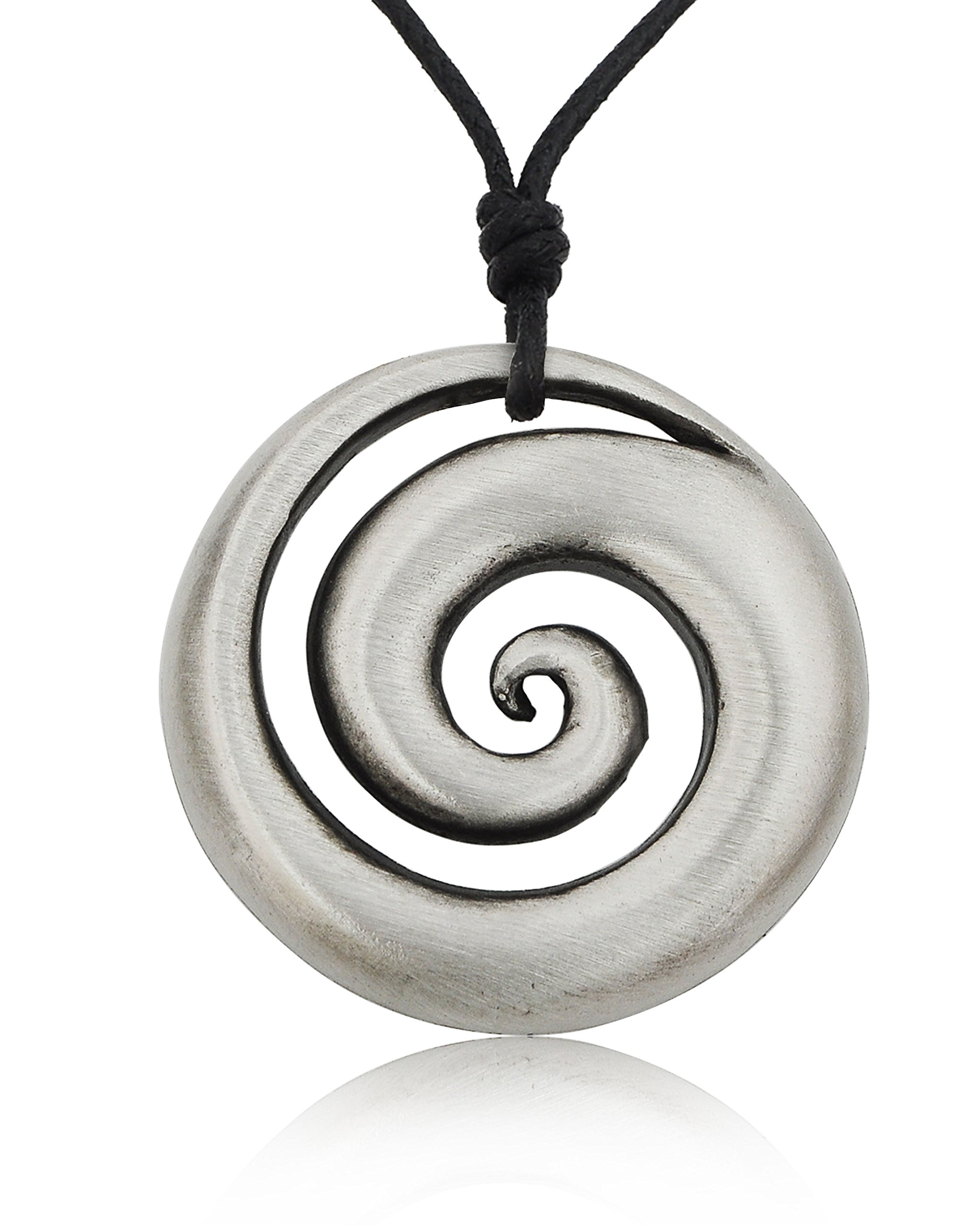 Maori Swirl Infinity Silver Pewter Charm Necklace Pendant - Spiritual Jewelry for Women, Unique Gift for Her - Perfect for Everyday Wear, Special Occasions & Boho Fashion