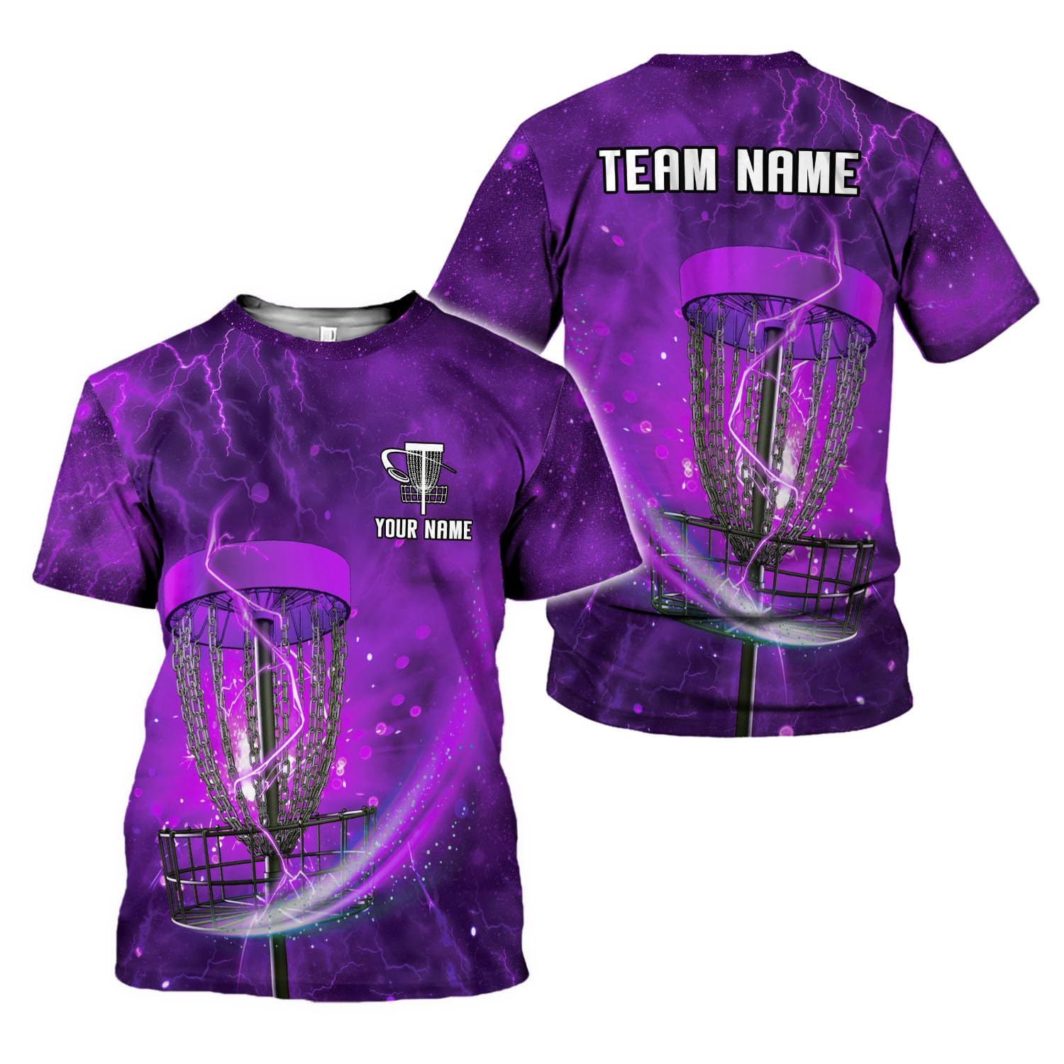 Custom 3D Printed Disc Golf T-Shirt for Men | S-5XL Sizes | Breathable & Durable Golf Tee | Perfect for Tournaments & Casual Play