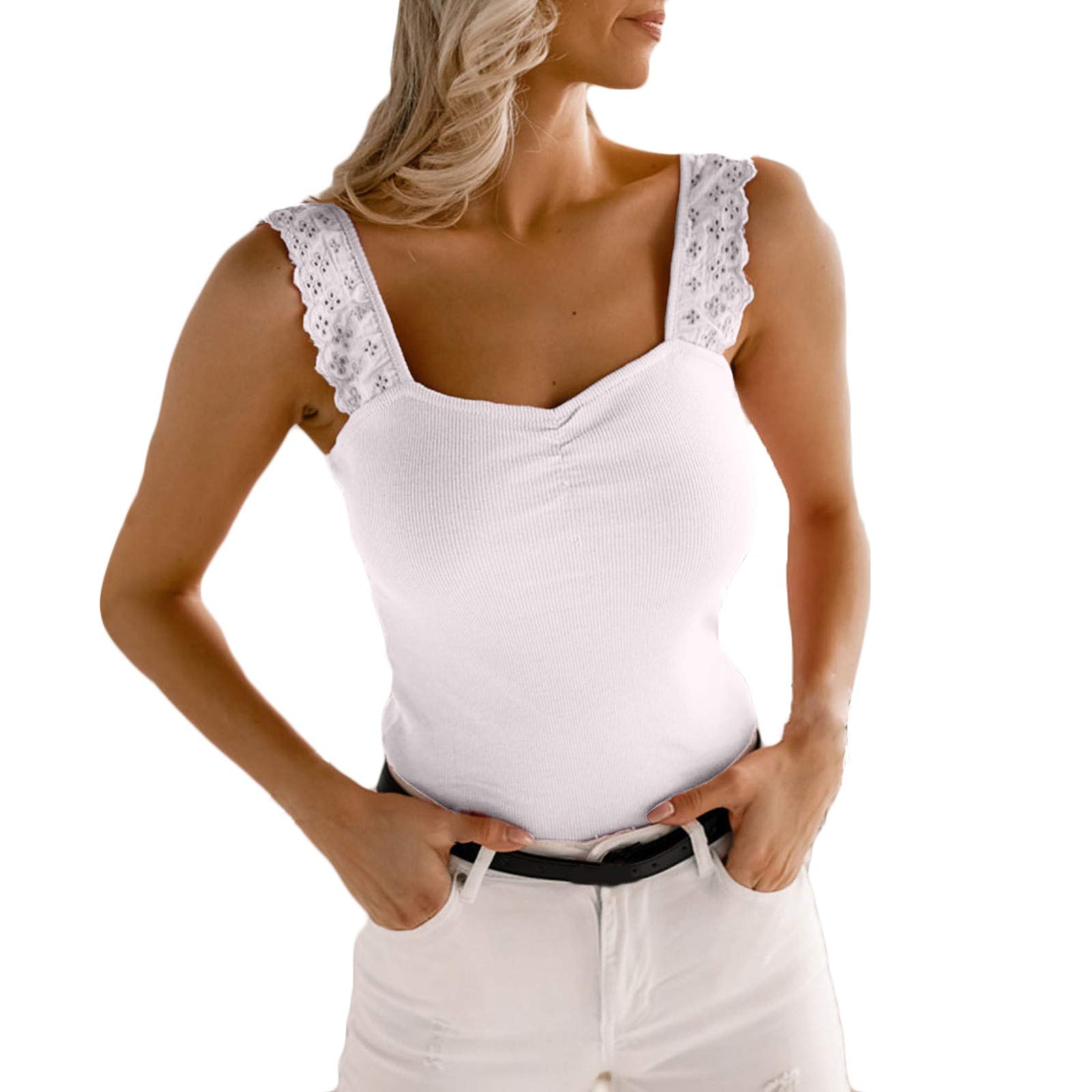 Women's Summer Tank Tops - Breathable Comfortable Sleeveless Blouse for Casual Wear, Beach & Outdoor Activities