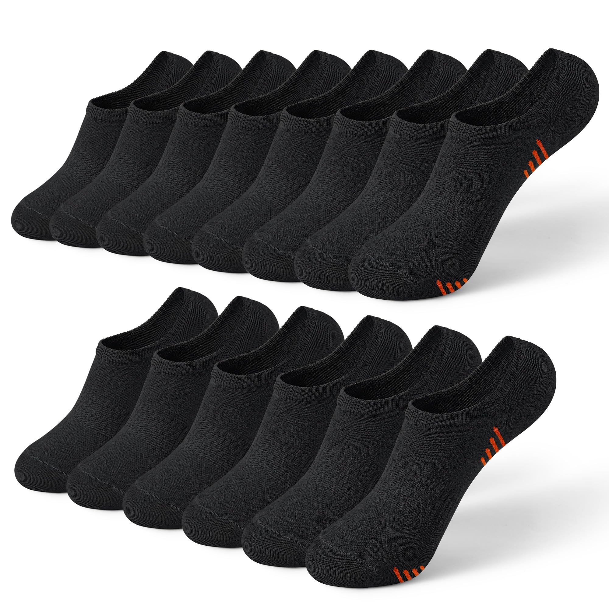 Honeysea 7 Pairs No Show Socks for Women & Men - Low Cut Invisible Ankle Socks, Breathable Athletic Non-Slip Socks with Multi Color Options - Perfect for Running, Gym, Workout & Daily Wear
