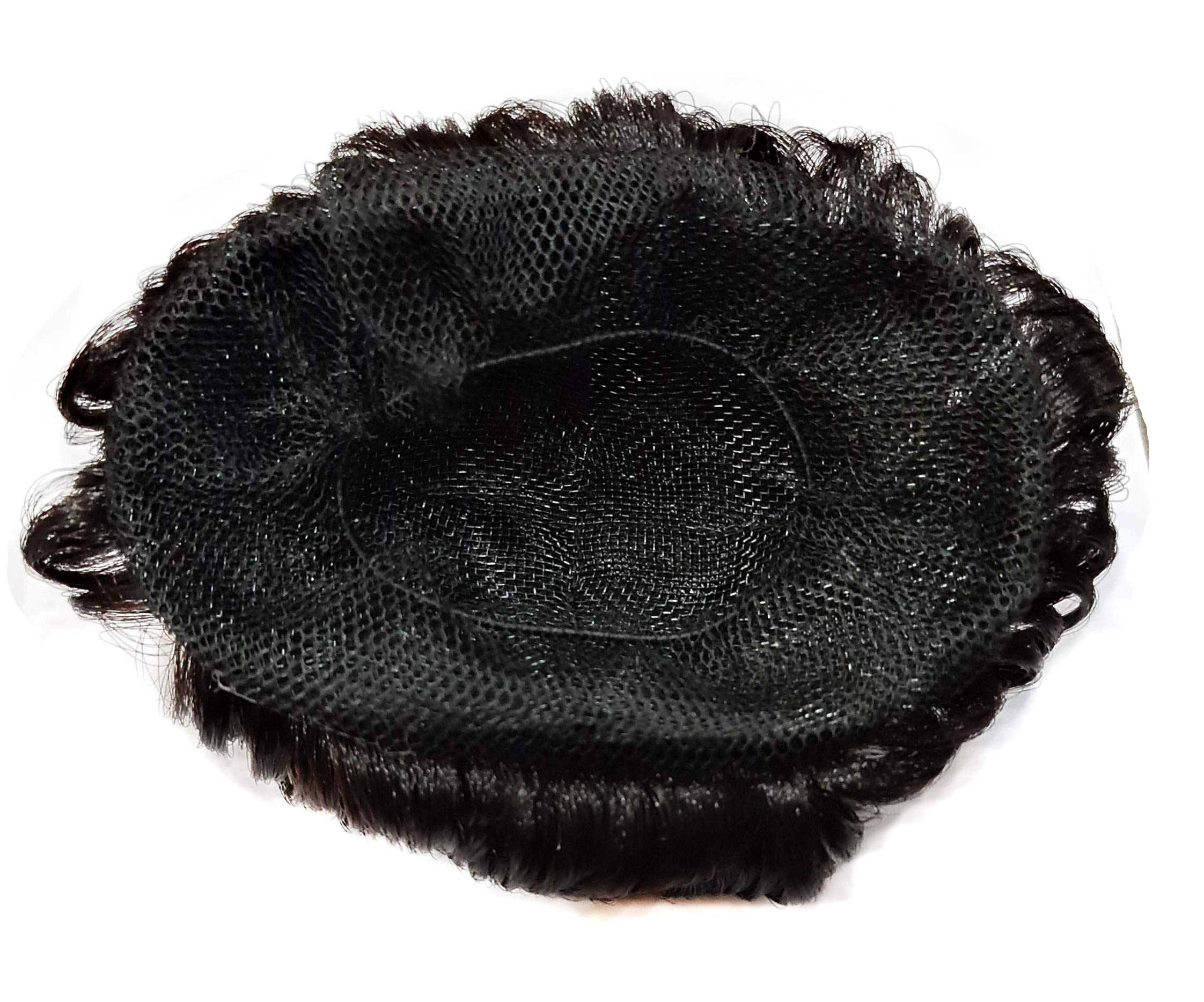 Foreign Holics Synthetic Hair Bun Maker - Hair Donut for Women & Girls - Perfect for Weddings, Prom & Updos (Black)