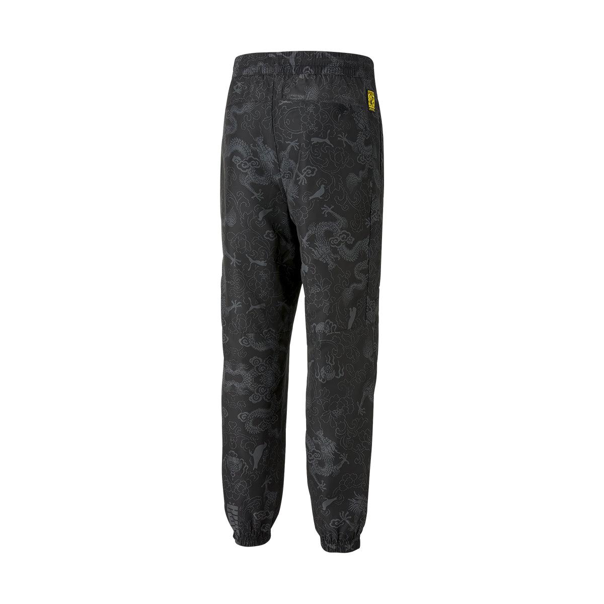 STAPLE Gidra Woven Pants 'Black AOP' - Stylish Casual & Streetwear Pants for Men | Perfect for Everyday Wear, Gym, and Urban Fashion