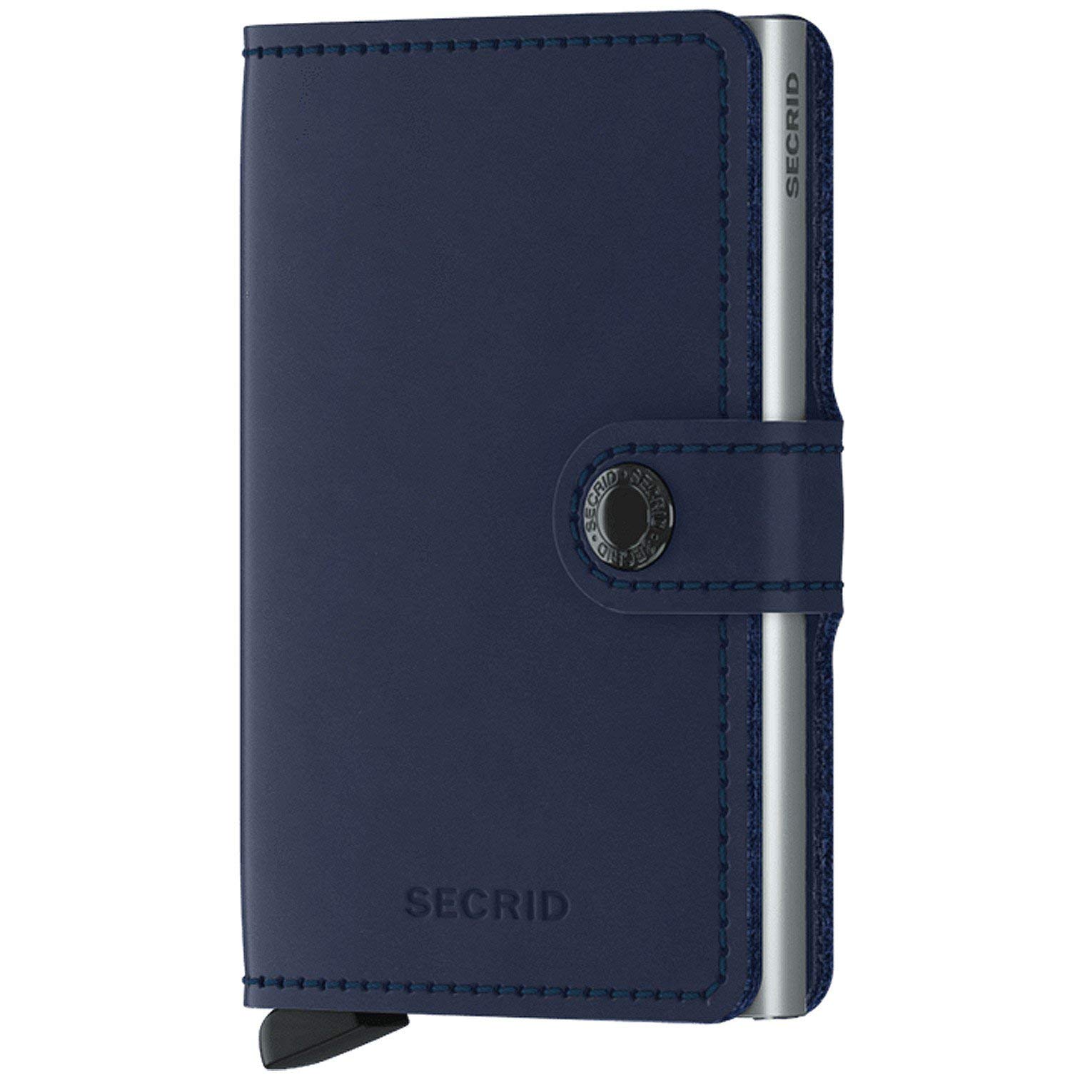 Secrid Men's Mini RFID Blocking Leather Wallet - Slim 16mm Brown Card Holder for 12 Cards | Premium Genuine Leather | Perfect for Travel, Business & Everyday Carry