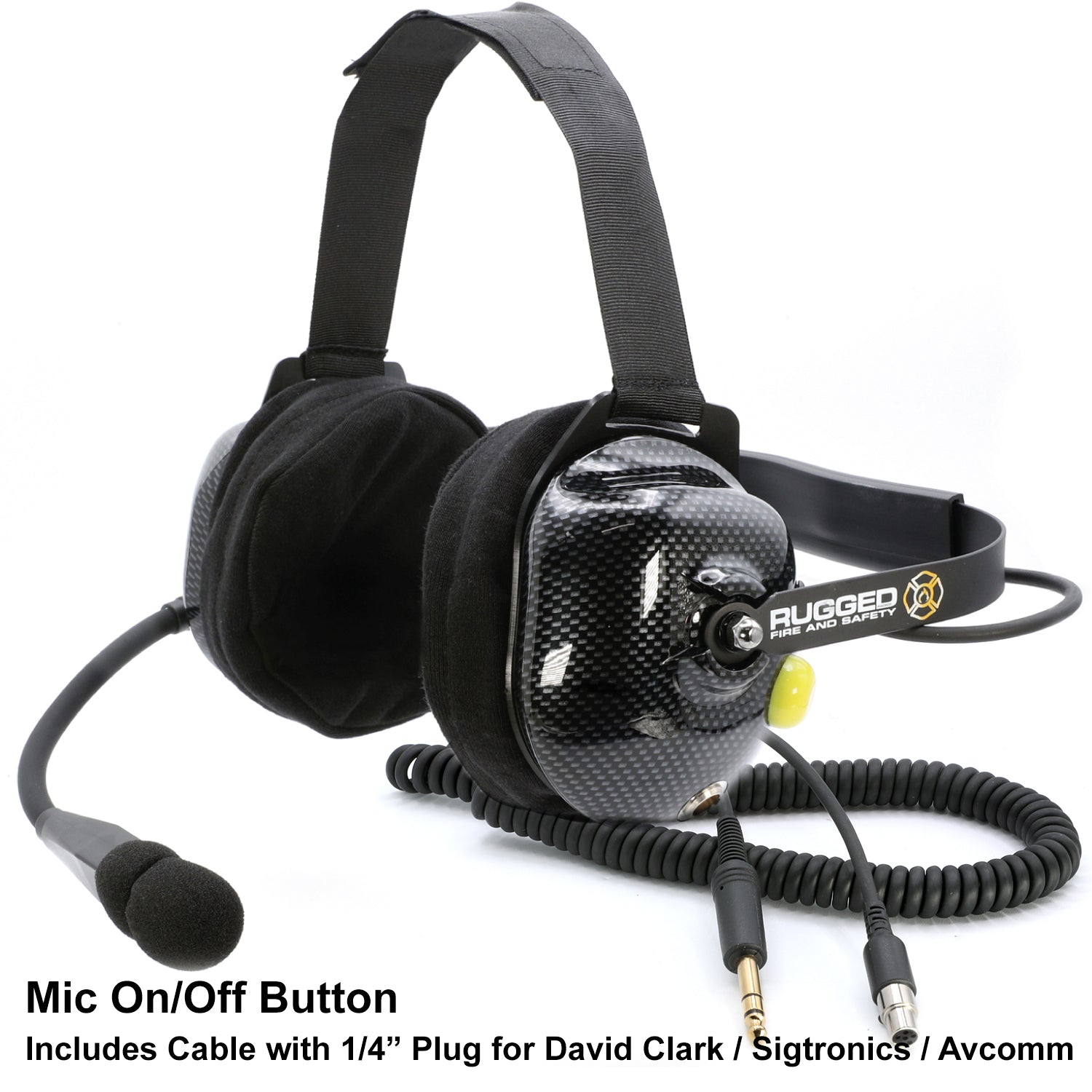 FHS Behind The Head Fire Safety Industrial Headset - ANSI Certified Hearing Protection for Construction, Manufacturing & Emergency Response Teams - Ideal for Loud Work Environments & Fire Safety Training