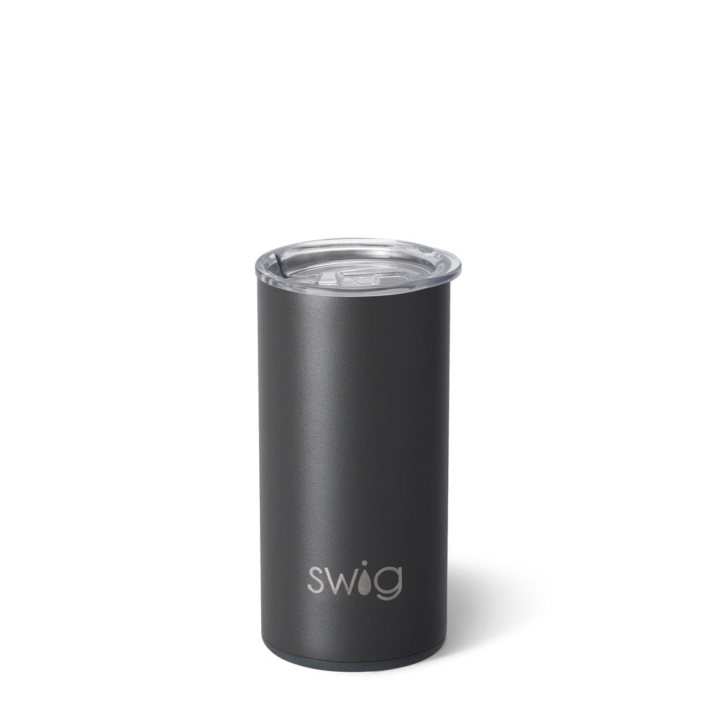 12oz Grey Slim Tumbler - Insulated Stainless Steel Travel Mug for Coffee, Tea & Cold Drinks - Perfect for Office, Gym & Outdoor Activities