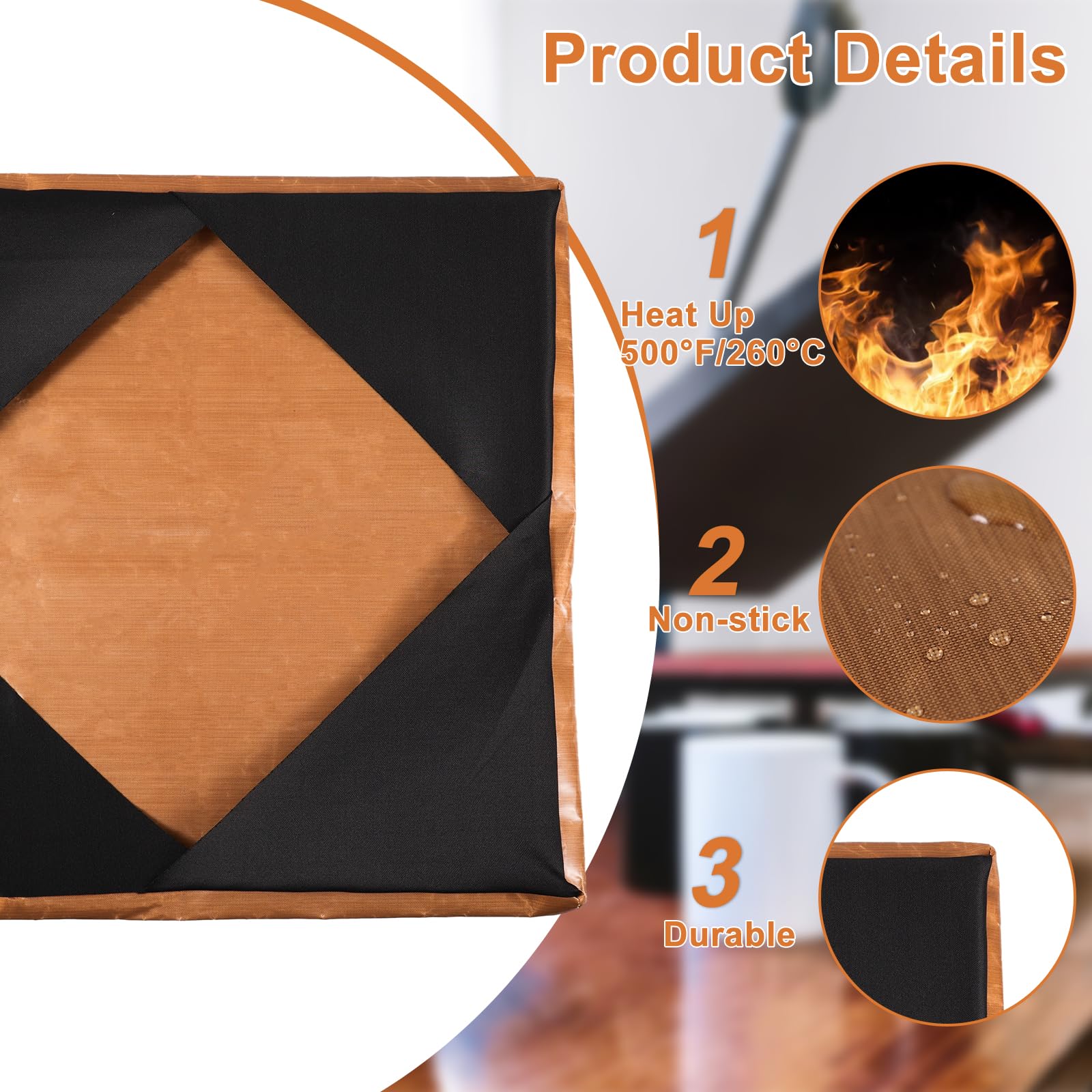 2PCS 15x15 Inch Heat Resistant Reusable Wrap Cover for Heat Press Machine - Sublimation Pressing Accessories for T-Shirts, Mugs & DIY Crafts