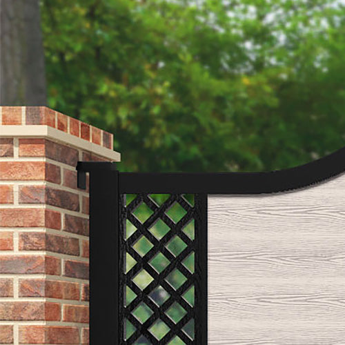 Classic Hive Curved Top Driveway Gate - Mid Stone End Screen - Elegant Driveway Entrance for Home Security & Curb Appeal | Perfect for Residential Properties, Gardens & Estate Entrances