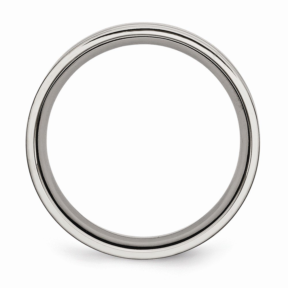 6mm Solid Titanium Wedding Band Ring for Men - Durable & Lightweight Grooved Design, Perfect for Everyday Wear & Special Occasions