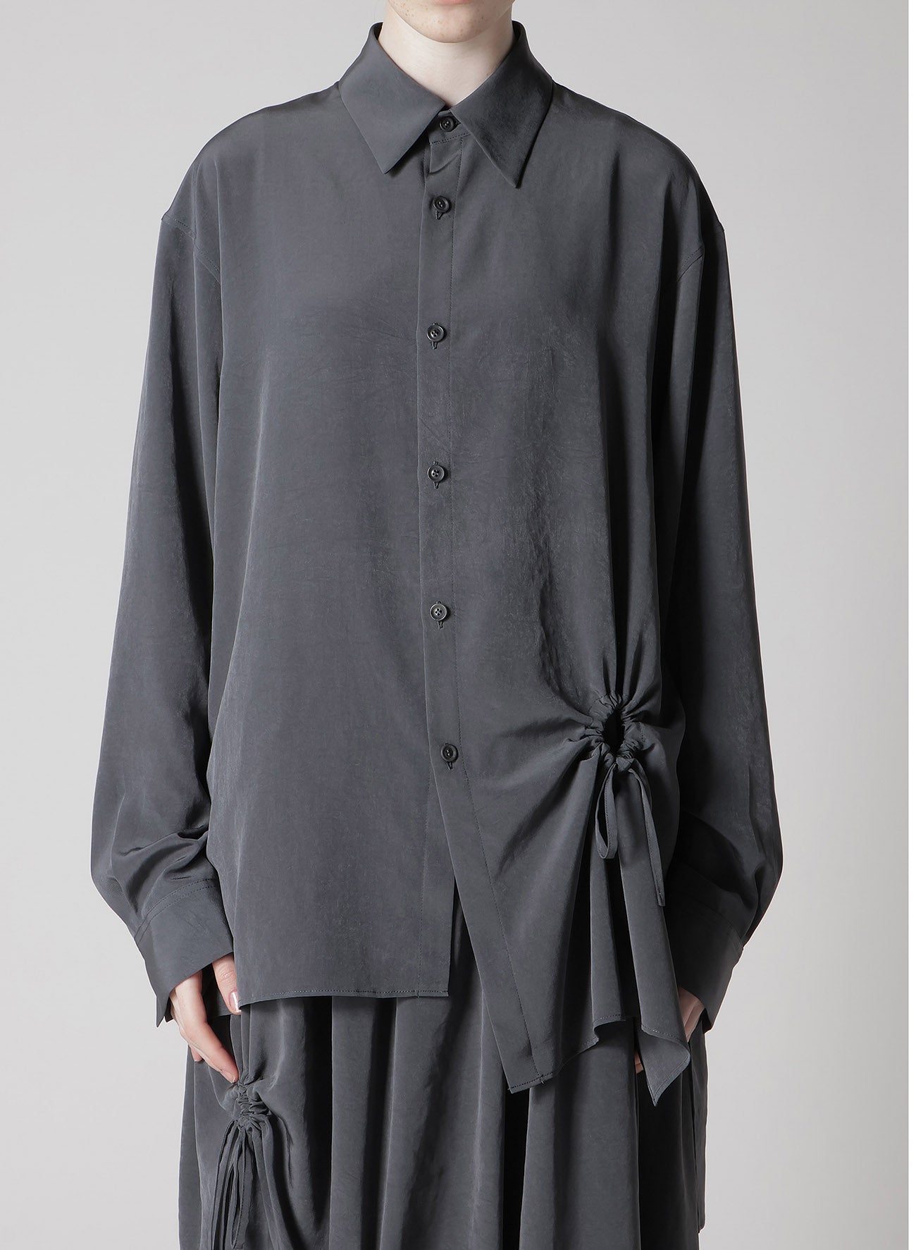 Elegant Crepe de Chine Circle Gathered Blouse for Women | Flowy & Feminine Top | Perfect for Office, Date Night & Special Occasions