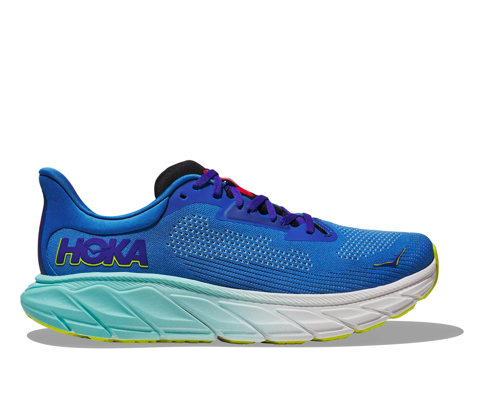 HOKA Men's Arahi 7 Wide Running Shoes - Virtual Blue/Cerise - Lightweight Stability Sneakers for Road Running & Jogging
