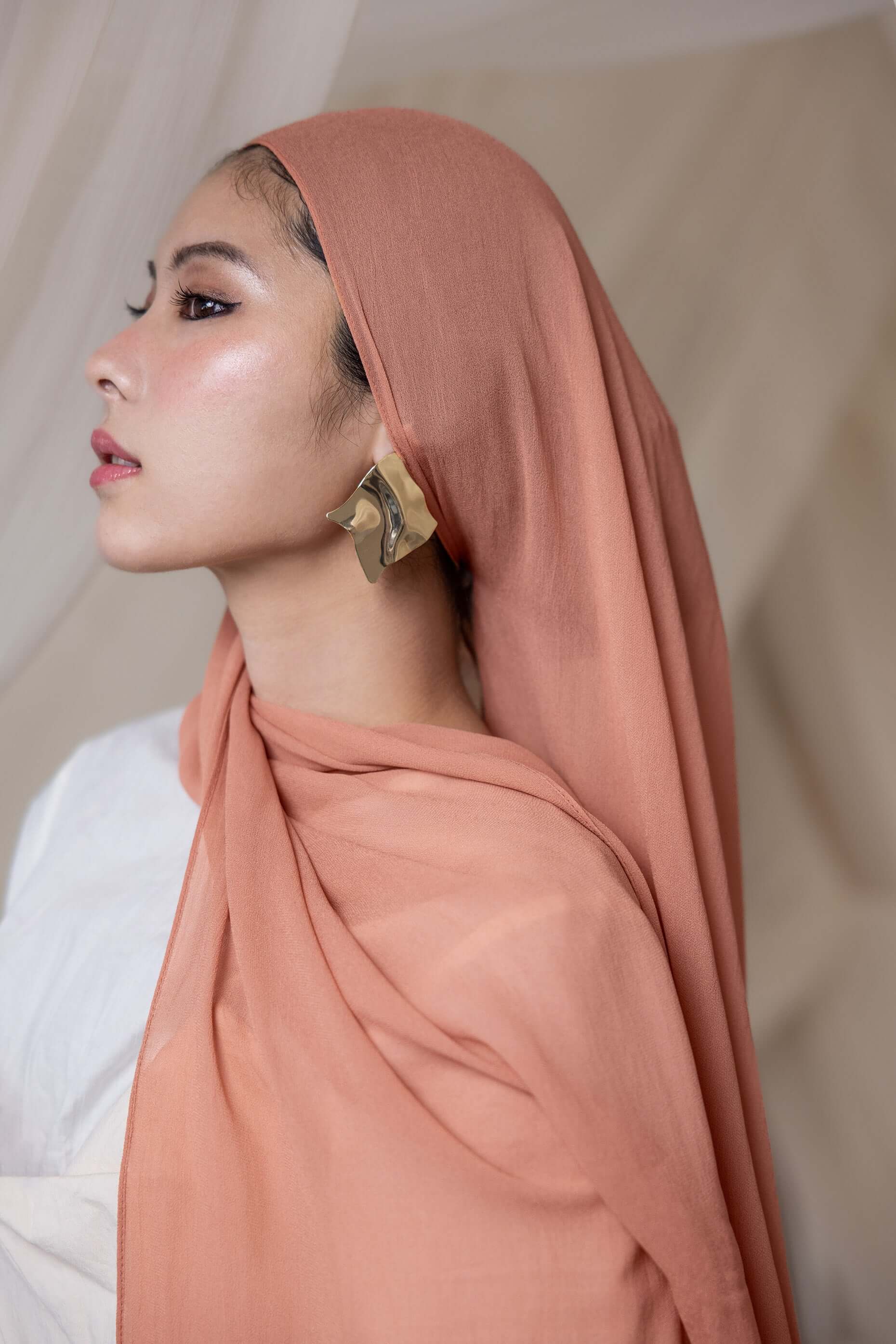 Elegant Terra Crepe Chiffon Fabric - Soft, Flowy & Breathable Material for Dresses, Scarves & Home Decor | Perfect for Summer Fashion & DIY Sewing Projects