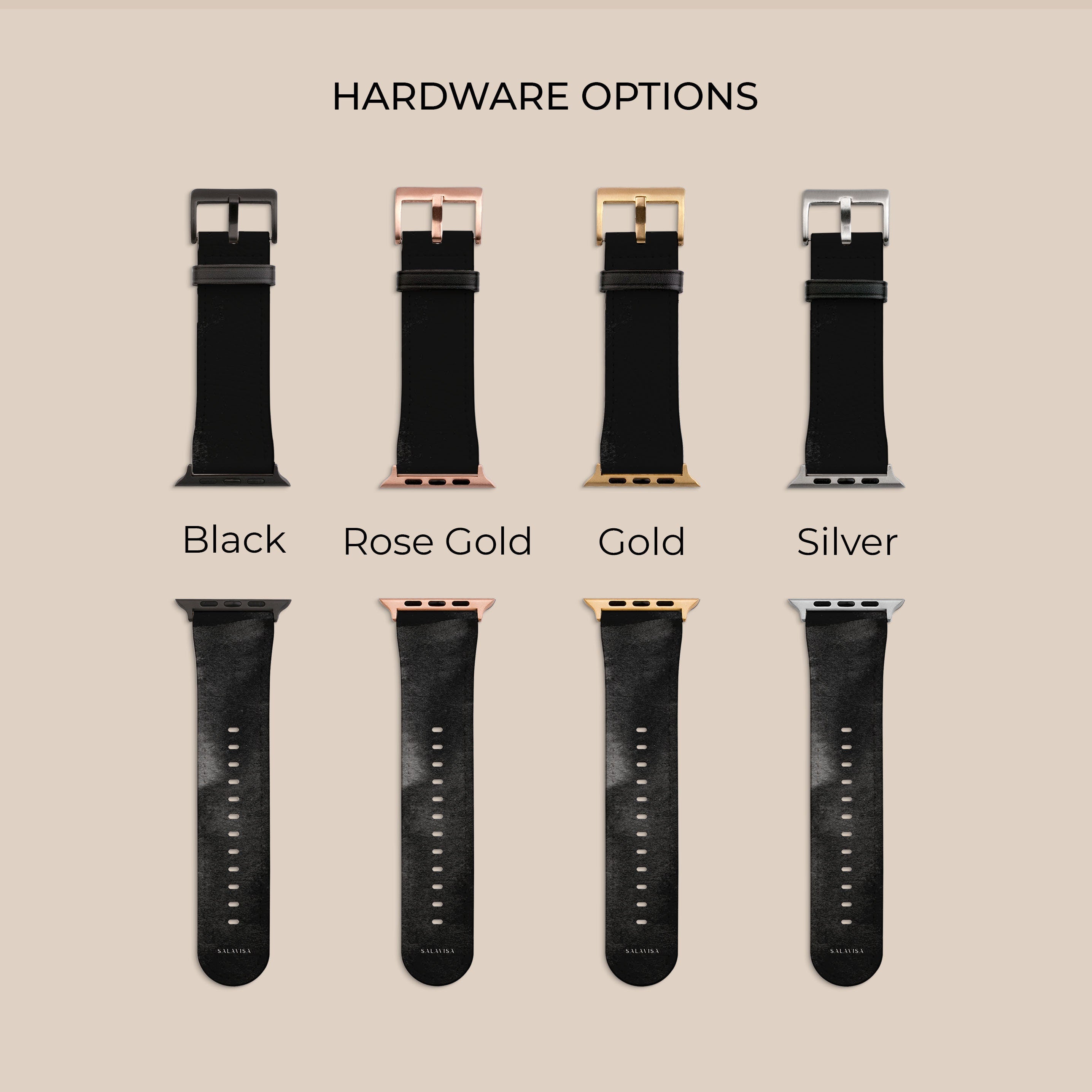 Premium Black Watercolor Apple Watch Band - Stylish & Durable Replacement Strap for Apple Watch Series 1-9 - Perfect for Workouts, Fashion & Everyday Wear