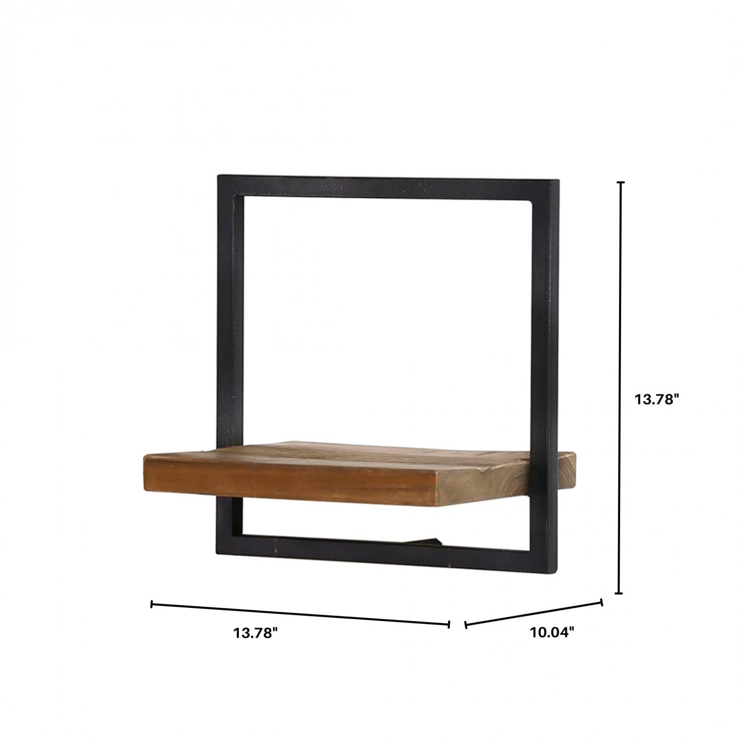 Bayan Metal Frame Wall Box II - Teak Wooden Storage Box for Home Decor | Perfect for Living Room, Bedroom & Office Organization