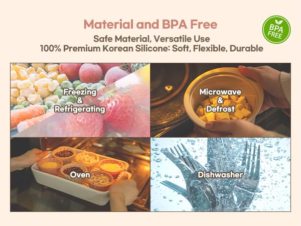 MOMOBIN Microwave Silicone Steamer for Baby Food - BPA Free, Dishwasher & Oven Safe up to 482°F, Easy Clean, Made in Korea - 27.1oz (800ml) - Perfect for Steaming Veggies, Reheating Meals & Making Creme Brulee