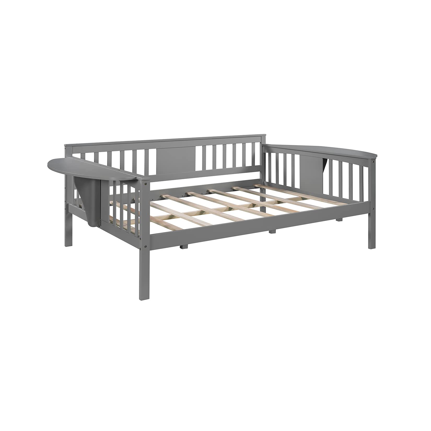 Full Size Daybed with Wood Frame - Convertible Sofa Bed for Kids & Adults, Gray - Perfect for Bedroom, Living Room & Guest Room