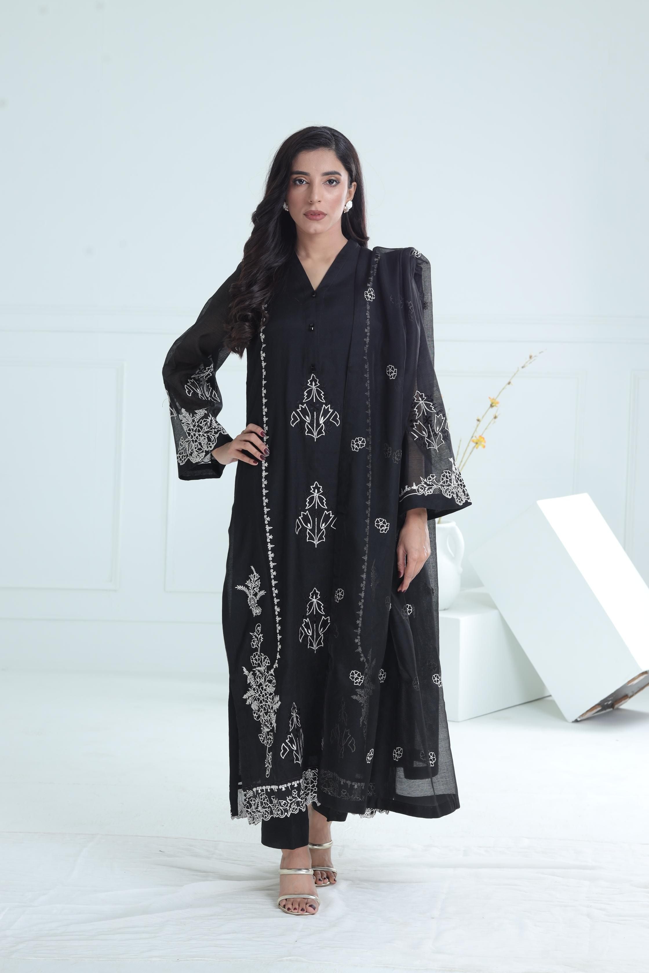 Premium Black Stitched Cotton Suit for Men - Formal Business Attire & Wedding Outfit | Stonez Brand | Perfect for Office, Interviews & Special Occasions