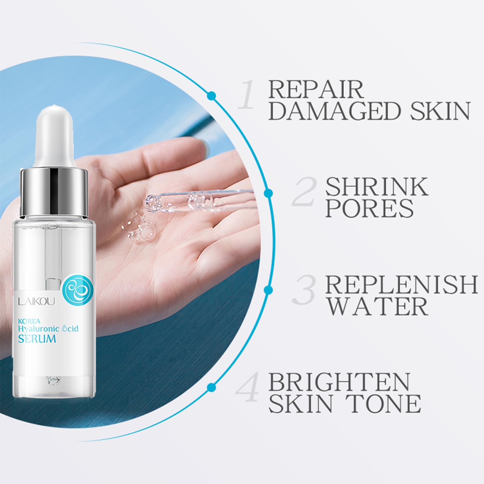 2 Pcs Hyaluronic Acid Serum for Face with Tremella Extract - 2.02 oz Deep Hydrating Facial Serum for Day & Night Use, Boosts Collagen Production | Perfect for Dry Skin Care & Anti-Aging Routine