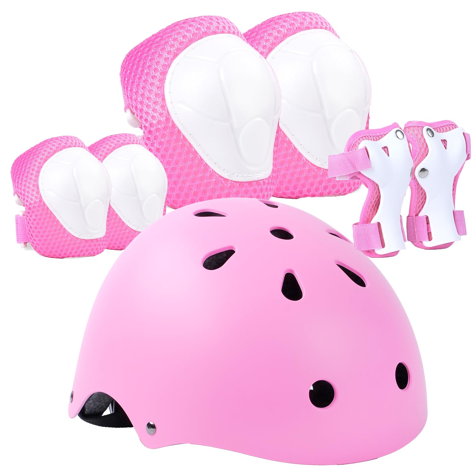 **Adjustable Kids Bike Helmet Set for Boys & Girls Ages 2-14 with Knee Elbow Pads & Wrist Guards – Safe for Biking, Skating, Skateboarding, Rollerblading & Scooter Riding**