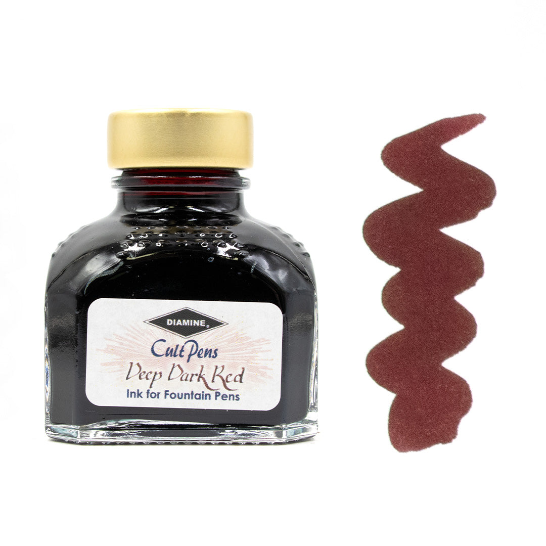 Premium Diamine Deep Dark Fountain Pen Ink - 80ml Bottle for Calligraphy, Writing & Art - Smooth Flow, Rich Color, Long-Lasting - Ideal for Journals, Letters & Creative Projects