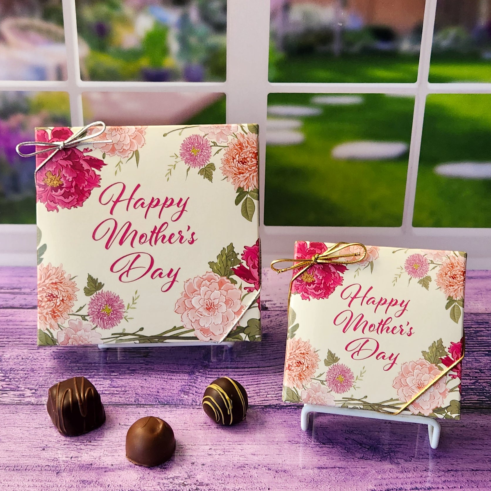 Happy Mother's Day Gift Box - Floral Themed Cream Box with Premium Assortment | Perfect for Birthday, Anniversary & Thank You Gifts