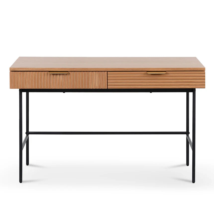 Stylish Dark Oak Home Office Desk - Modern Ergonomic Writing Desk for Small Spaces - Perfect for Remote Work, Study & Productivity