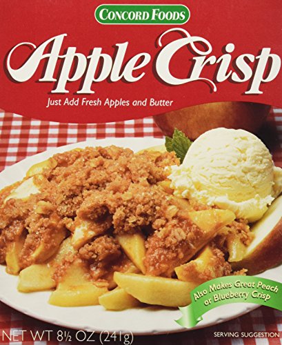 Concord Foods Apple Crisp Mix - 6 Boxes Value Pack | Easy Dessert Mix for Baking, Pies & Cobblers | Perfect for Holidays, Family Gatherings & Potlucks