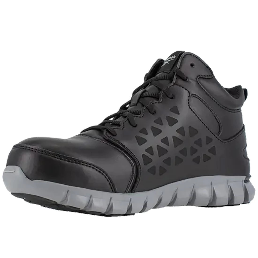 **Sublite Cushion Composite Toe Waterproof Mid Cut Work Boots for Men - Black - Lightweight & Comfortable for Construction, Hiking & Outdoor Work**