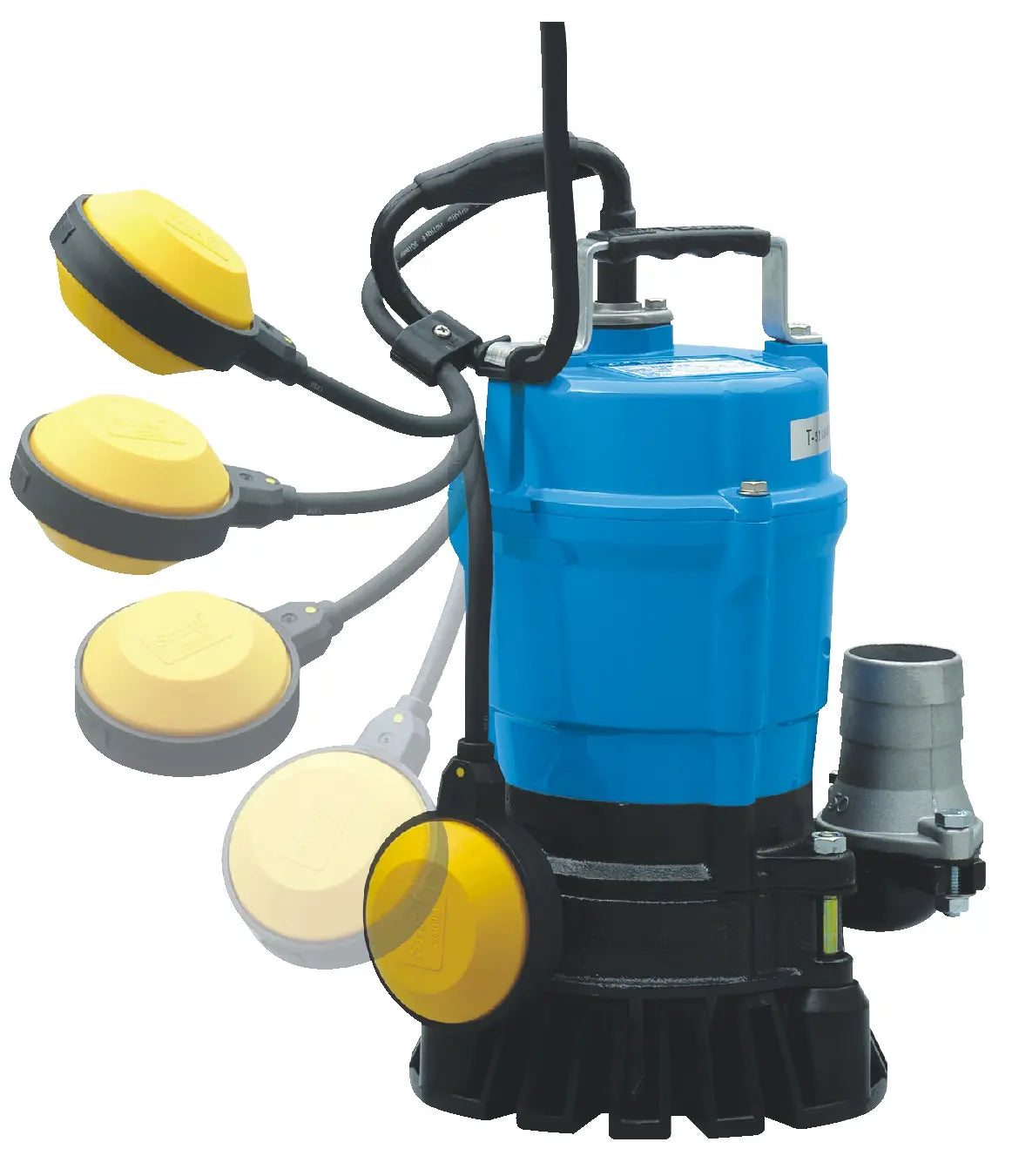 Tsurumi HSZ2.75S 0.75kW Single Phase Automatic Submersible Drainage Pump with Semi Vortex Impeller - 300LPM Max Flow & 180kPa Pressure - Ideal for Basement Flooding, Construction Sites, and Pool Drainage
