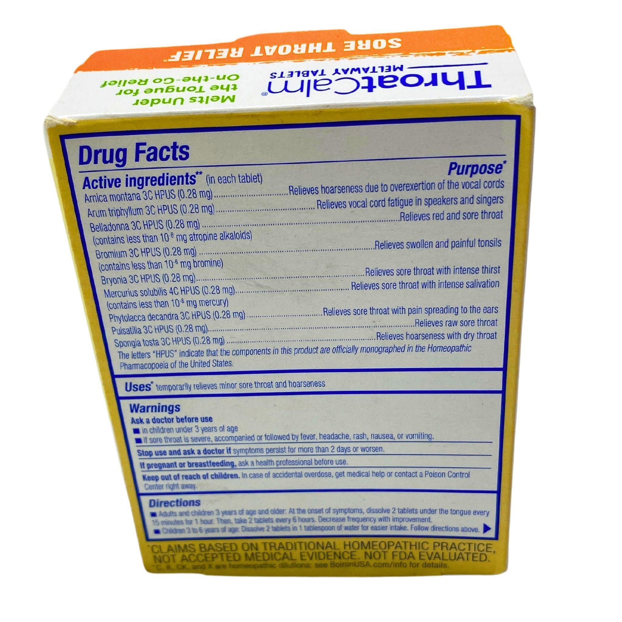 Natural Sore Throat Relief Lozenges - 60 Fast-Dissolving Tablets with Herbal Ingredients for Adults & Kids - Perfect for Cold Season, Travel & Office Use