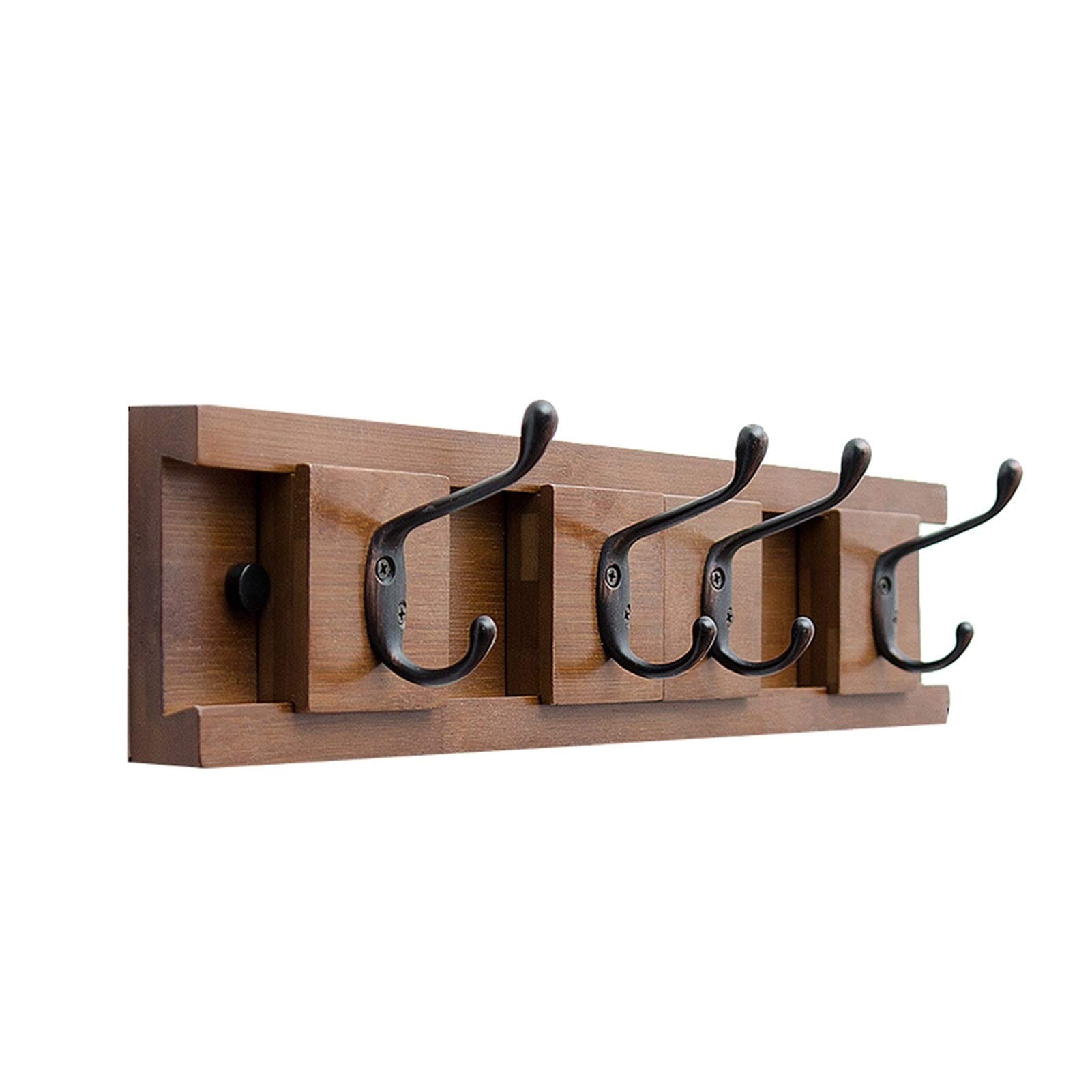 ZZTT Heavy Duty Metal Hook Rack - 10 Pack Wall Mounted Hooks for Kitchen, Bathroom, Living Room - Durable Multi-Purpose Hangers with Strong Load Capacity (Dark Brown) - Perfect for Organizing Towels, Hats, Keys and Home Decor