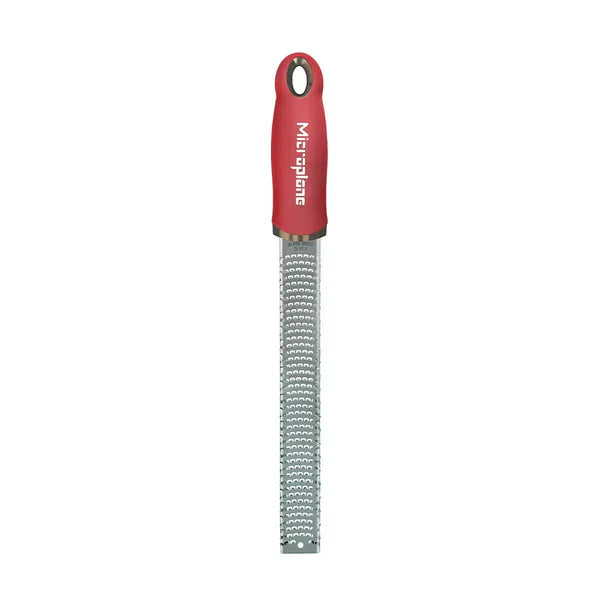 Premium Microplane Zester Grater - Pomegranate Red - Perfect for Citrus Zesting, Cheese Grating & Nutmeg Shaving - Ideal for Baking, Cooking & Garnishing
