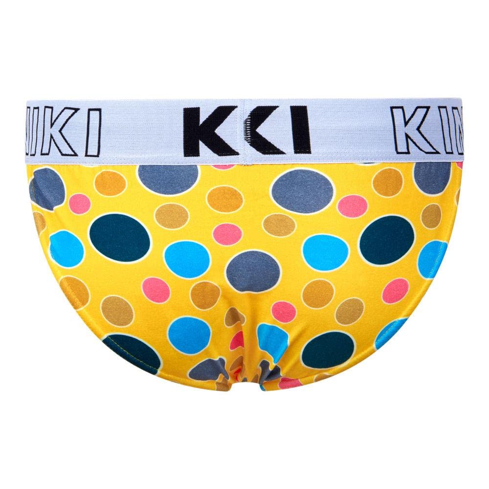 Kiniki Men's Cotton Printed Tanga Underwear - Soft & Breathable Low Rise Briefs for Daily Comfort & Lounge Wear