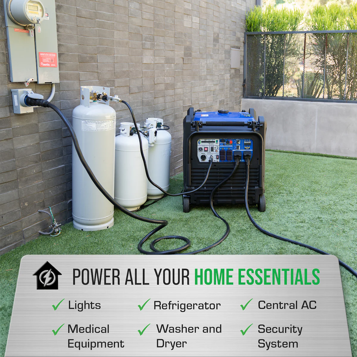 DuroMax XP16000iH 13000W/16000W Dual Fuel Portable Inverter Generator - Gas & Propane Powered with CO Alert & Remote Start - Ideal for Home Backup, Camping & Outdoor Power Needs
