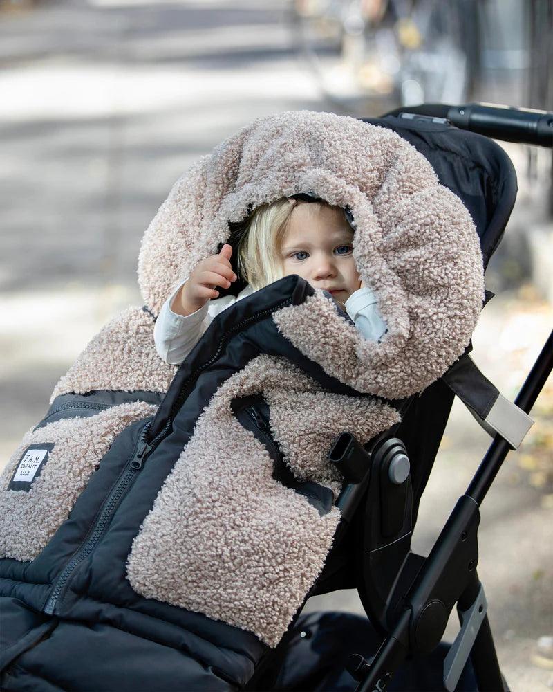 7 A.M. Stroller Blanket 212 Evolution Teddy Appliqué - Soft Baby Blanket for Strollers, Car Seats & Cribs (6 Months to 4 Years) - Perfect for Outdoor Walks, Travel & Nap Time