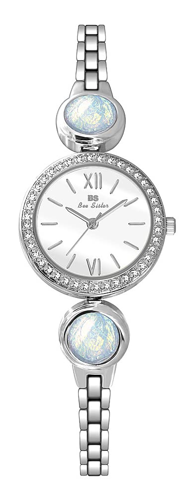 Women's Luxury Quartz Watch - Stainless Steel Bracelet, Rhinestone Dress Watch for Ladies - Elegant Female Clock for Office, Party & Formal Events