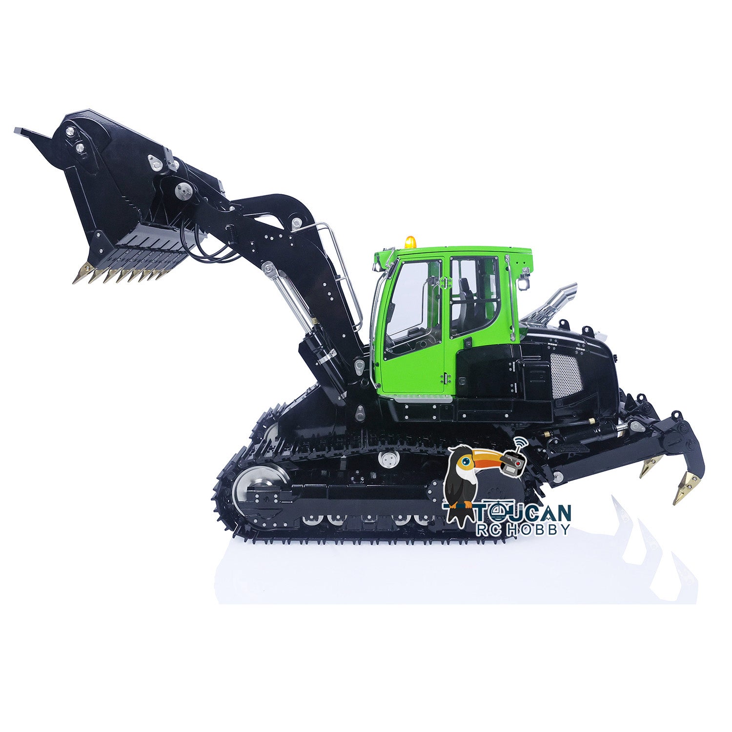 LESU 1/14 Scale Metal RC Hydraulic Loader 636 Remote Control Tracked Car with PL18EV Lite Light & Sound System, ESC Servo - Construction Simulation, Off-Road Adventure, Kids & Adults Hobby Toy