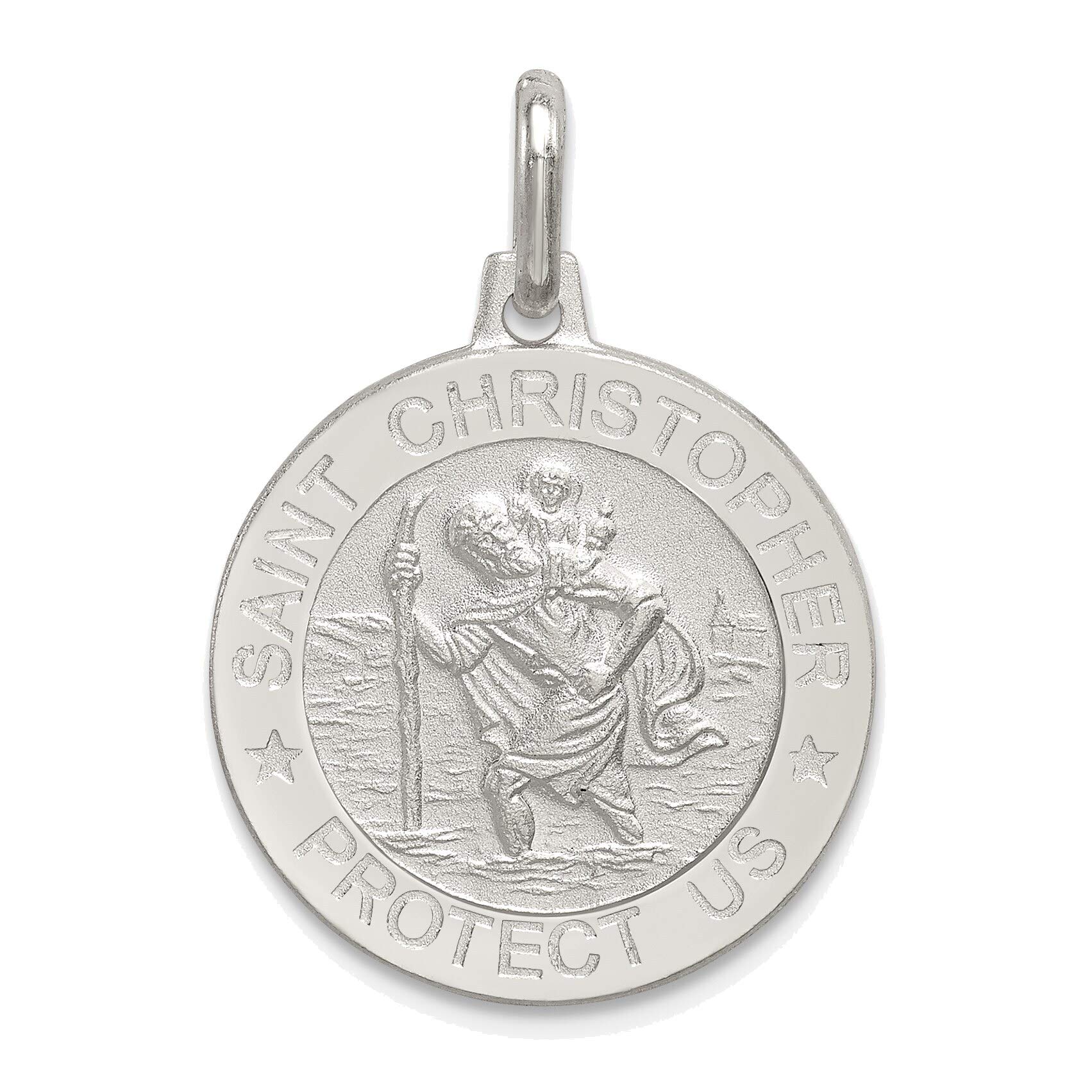 Sterling Silver St. Christopher Medal - Bonyak Jewelry for Travel Protection