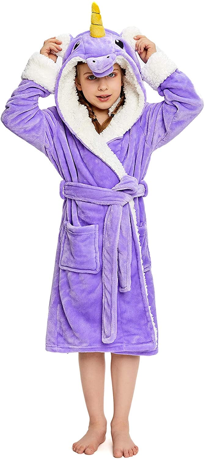Soft & Cozy Princess Unicorn Bathrobe for Kids - Fast Priority Shipping - Perfect for Birthday Gifts, Spa Days & Bedtime Comfort