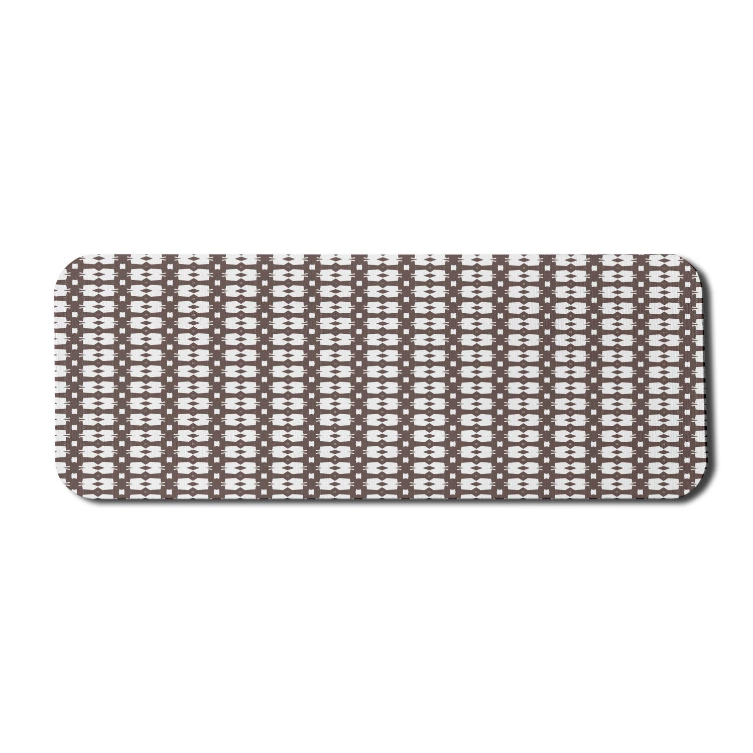 Ambesonne Abstract Computer Mouse Pad - Vintage Geometric Design, Non-Slip Rubber Base, Large Gaming Size 31