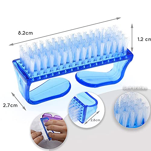 Shidara Nail Brush Set - 4 Pack Multicolor Handle Grip Scrubber for Toes & Fingernails Cleaning | Perfect for Pedicure, Manicure & Home Spa Care