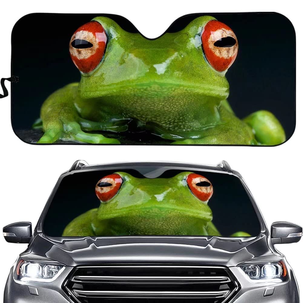 Universal Fit Tree Frog Car Sun Shade - UV Blocking Windshield Cover for Cars, SUVs & Trucks | Heat Protection & Interior Care | Perfect for Summer Parking & Road Trips