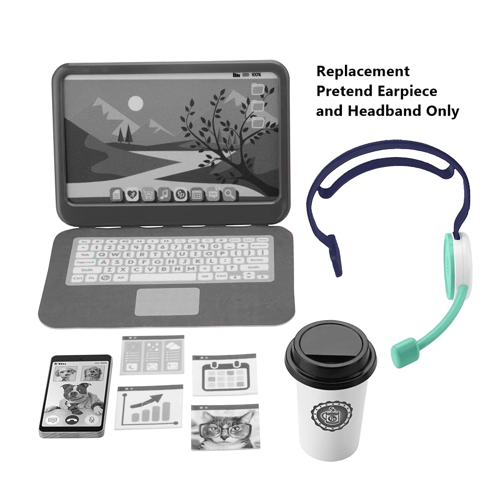 Fisher-Price GMN43 Replacement Headset for Home Office Playset - Pretend Computer Earpiece & Headband - Kids Role Play Accessory for Office Pretend Play