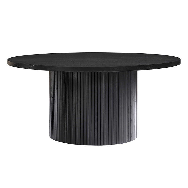 KENZI 80cm Black Coffee Table - Modern Living Room Furniture for Small Spaces & Home Decor