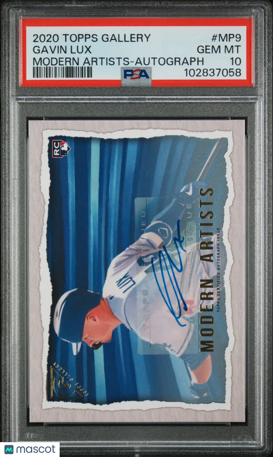 2020 Topps Gallery Modern Artists Gavin Lux RC Rookie Auto PSA 10 1/25 - Rare Baseball Card for Collectors & Sports Memorabilia Fans - Perfect for Display, Investment & Trading