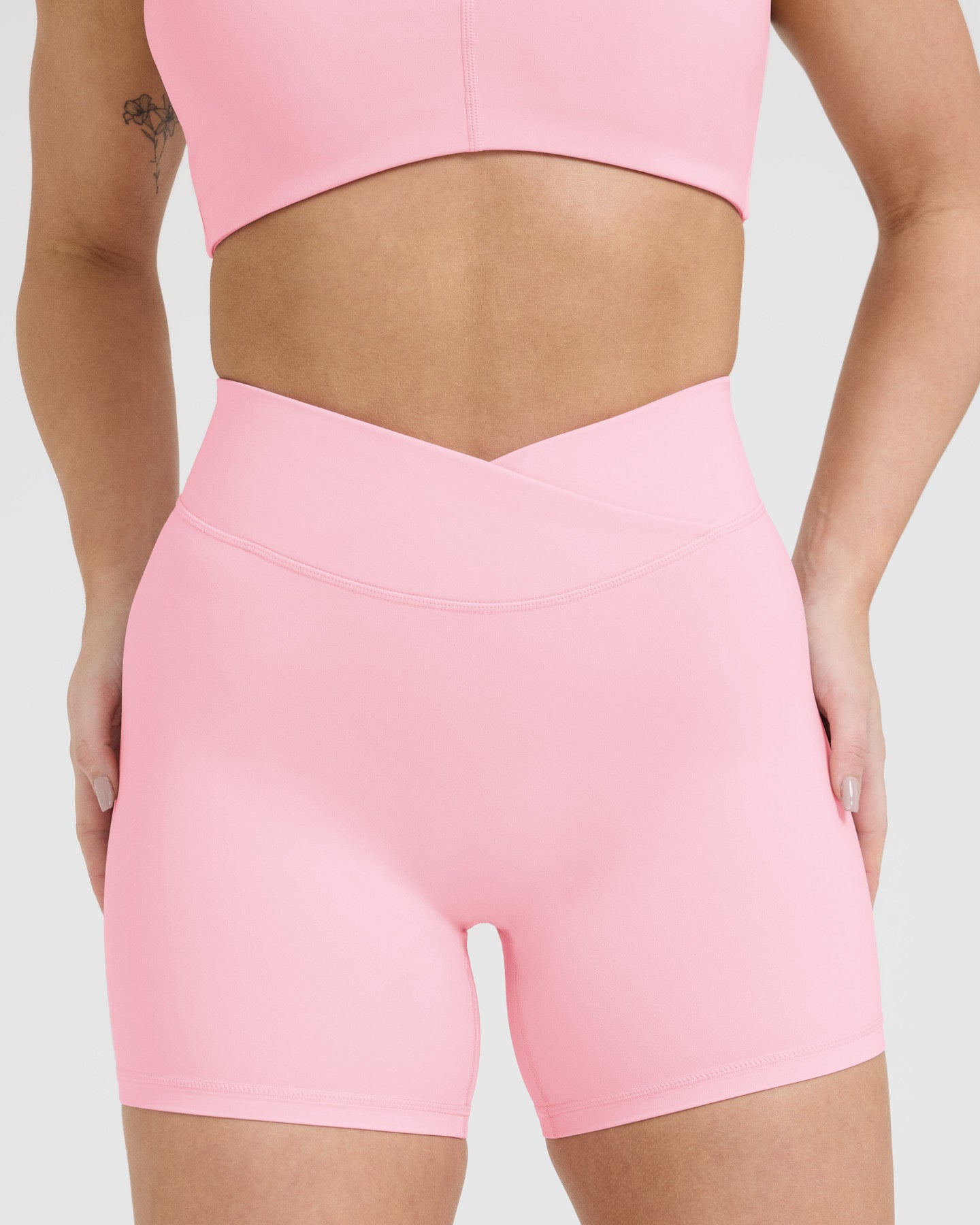 Unified Wrap Shorts 6 | Petal Pink Women's Athletic Shorts for Yoga, Running & Lounge Wear