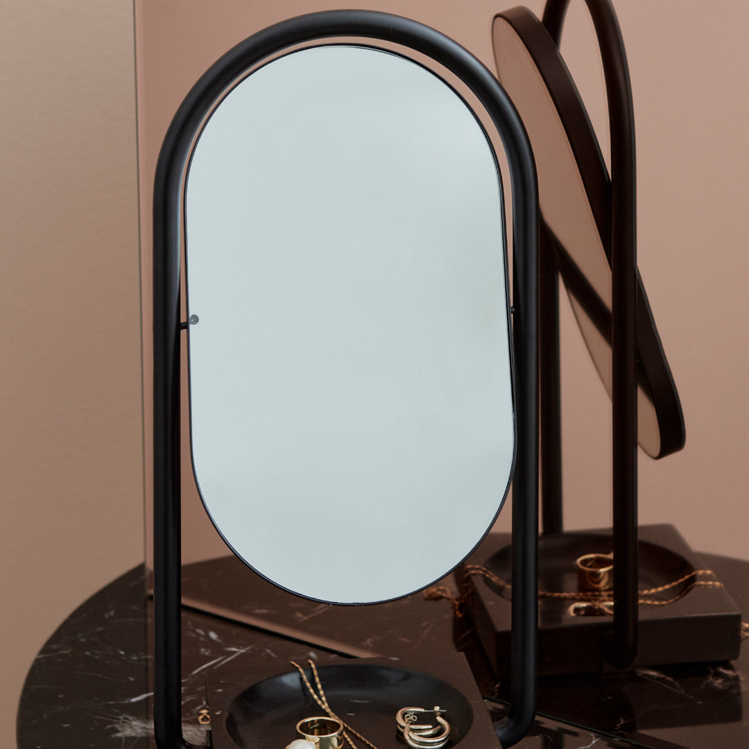 Angui Table Mirror - 2 Pack, Vanity Mirror with Stand for Makeup, Dressing, and Travel | Perfect for Bedroom, Bathroom, and Portable Use