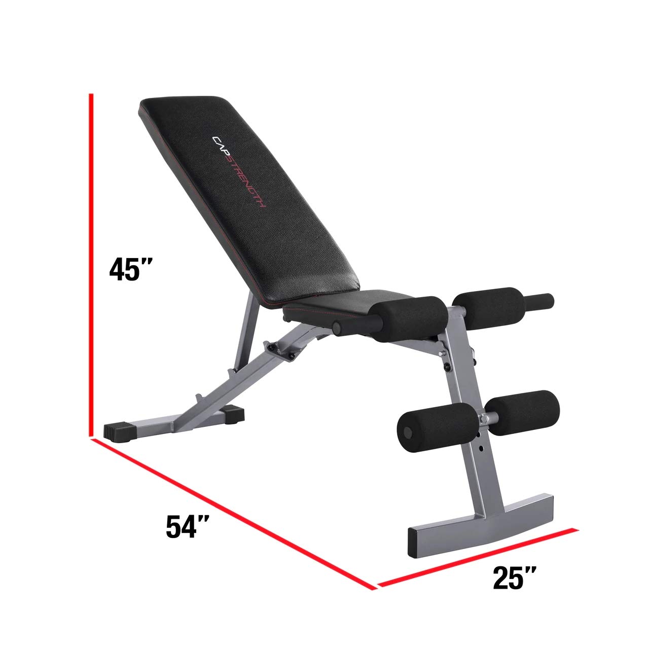 Adjustable Weight Bench for Home Gym - WF Athletic Supply Multifunctional Fitness Training Bench for Full Body Workout, Incline & Decline Bench Press - Perfect for Strength Training, Cardio Exercises and Home Workouts