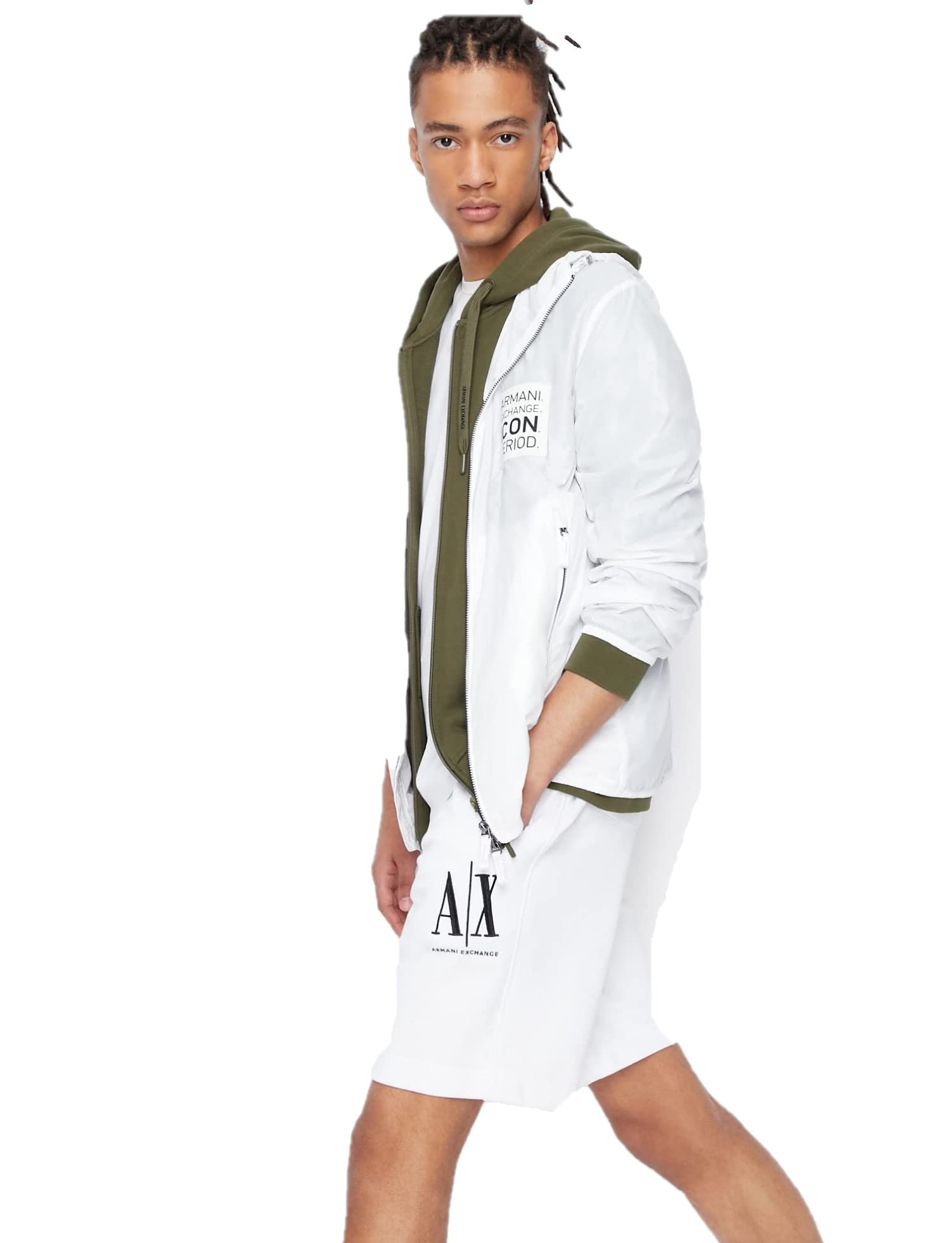 Armani Exchange Men's Embroidered Logo Shorts - Casual Comfort for Summer & Gym | Stylish Athletic Shorts for Men